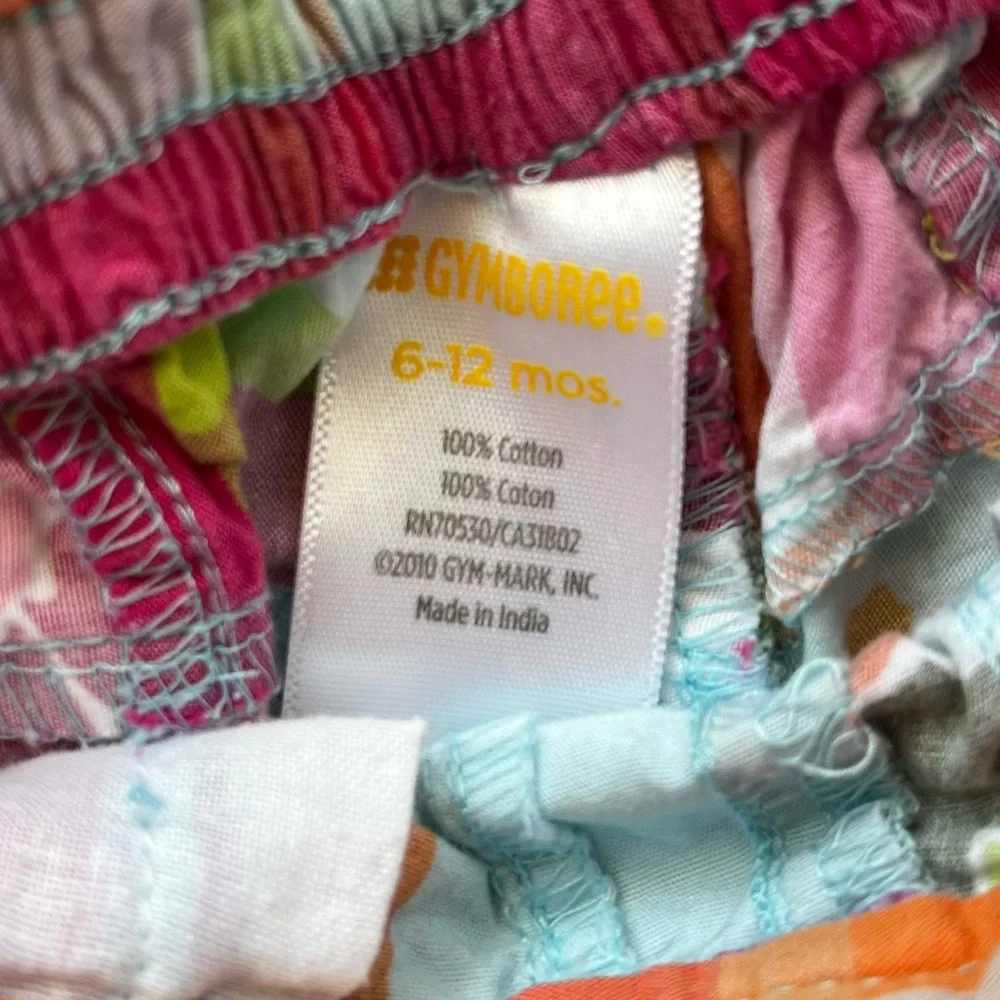 Gymboree Baby Girl Hibiscus Plaid Shorts Size 6-12 Months